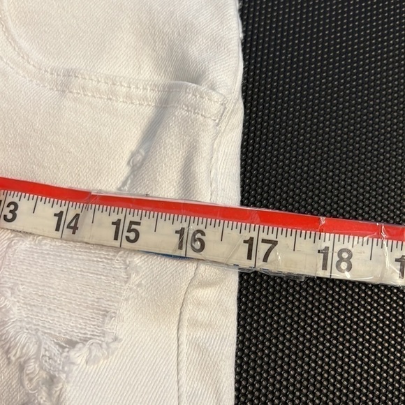 Hollister White Jean Ripped Denim Skirt High Waisted - Picture 7 of 9